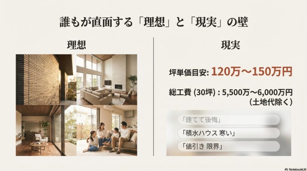積水ハウスの坪単価目安120〜150万円と30坪の総額5500〜6000万円の現実