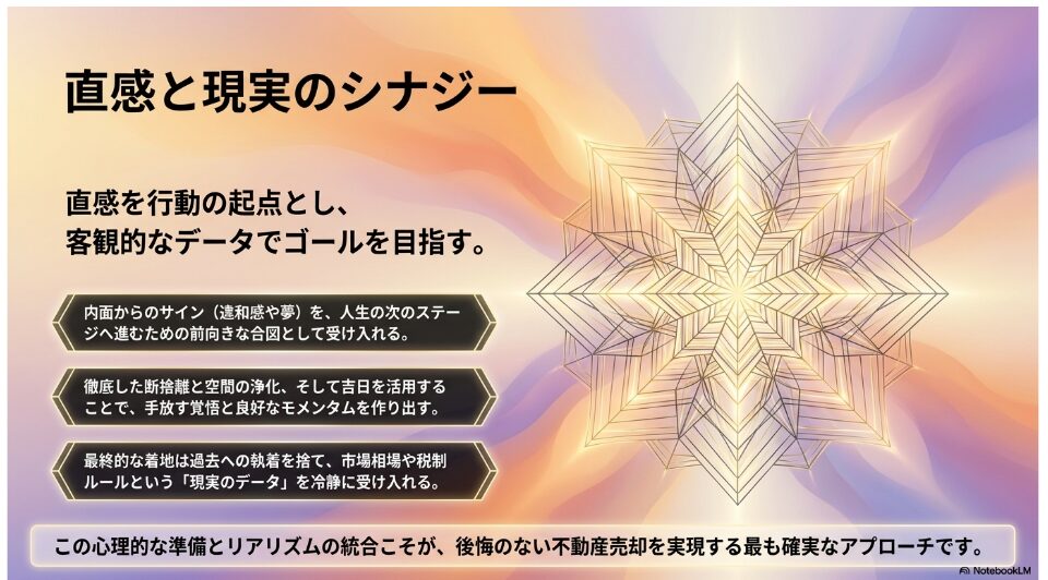 直感を行動の起点とし客観的なデータで着地する、後悔のない不動産売却アプローチのまとめ