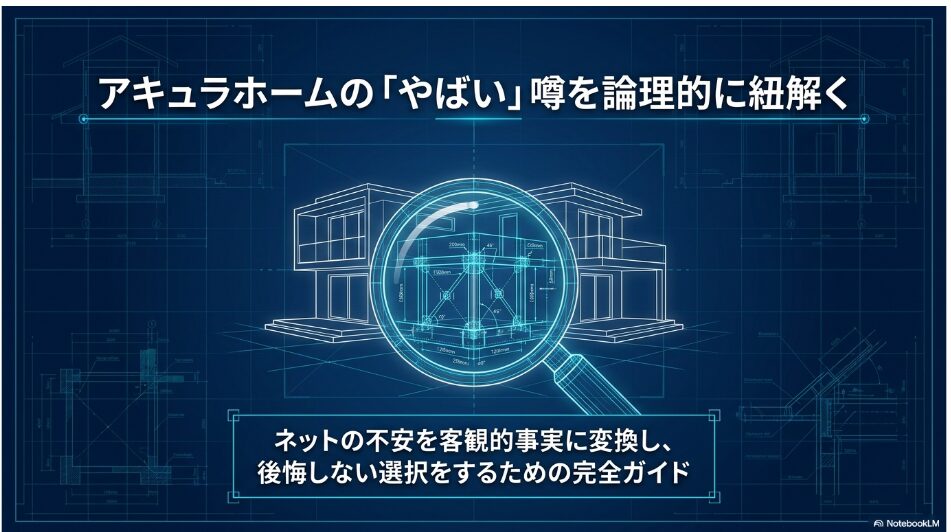 アキュラホームの「やばい」噂を論理的に紐解き、ネットの不安を客観的事実に変換する完全ガイドの表紙画像