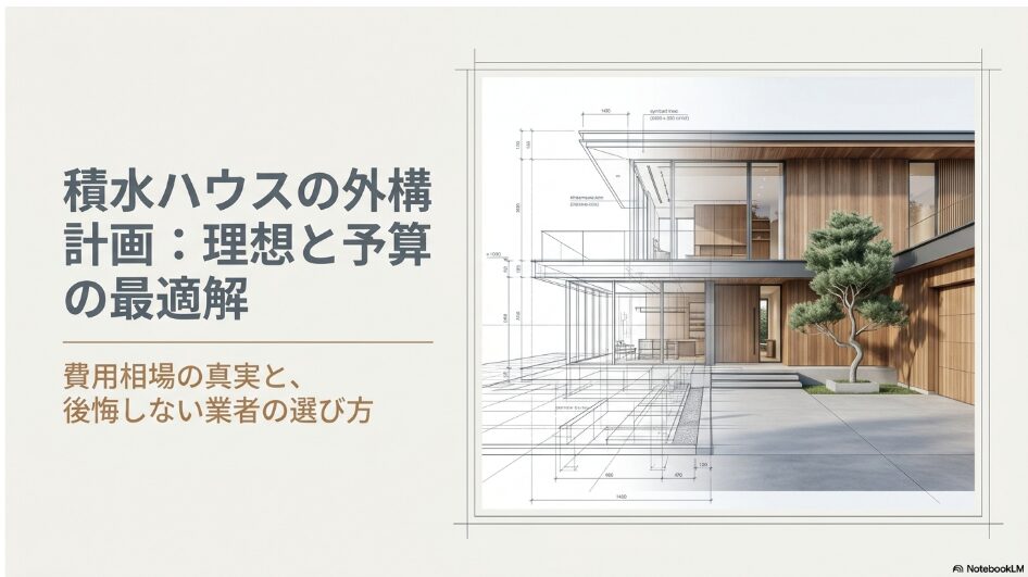 積水ハウスの外構費用相場と失敗しない業者の選び方を解説したアイキャッチ画像