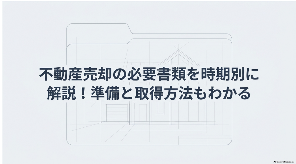 不動産売却の必要書類を時期別に解説する記事タイトル