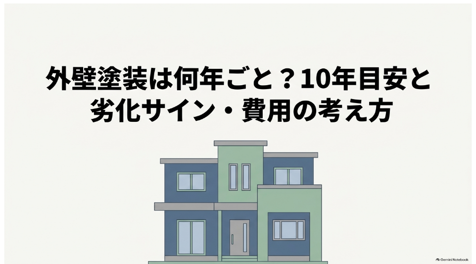 外壁塗装は何年ごと？10年目安と劣化サイン・費用の考え方