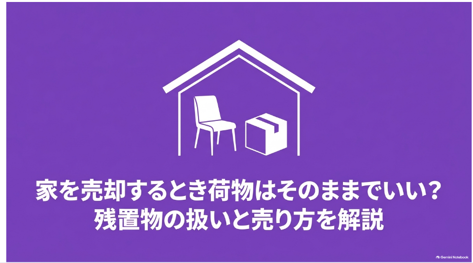 家を売却するときの残置物の扱いと売り方