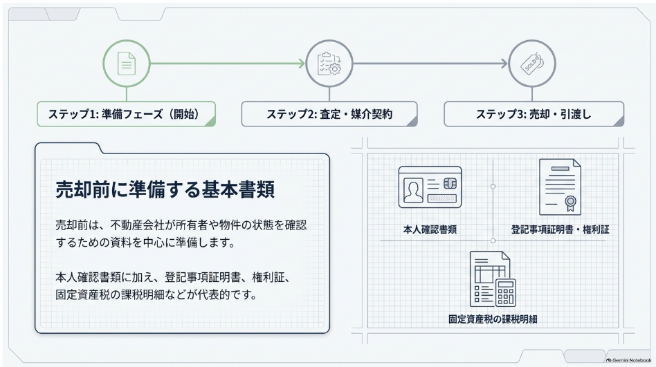 売却前に準備する本人確認書類・権利証・固定資産税の課税明細