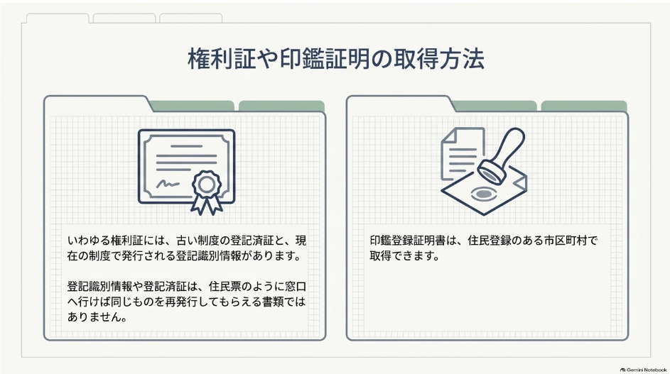 権利証と印鑑登録証明書の取得方法