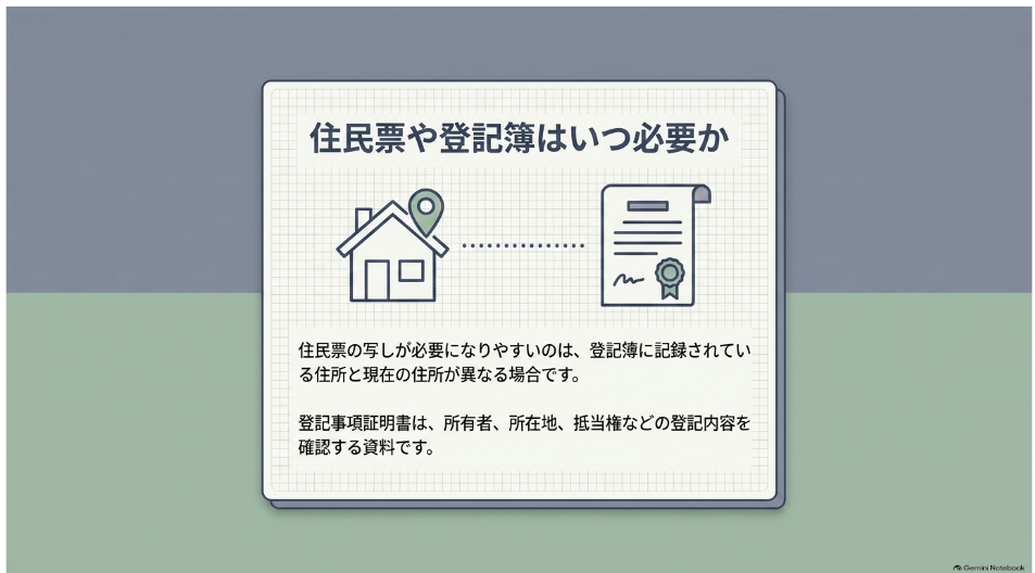 住民票が必要になりやすい場合と登記事項証明書の役割