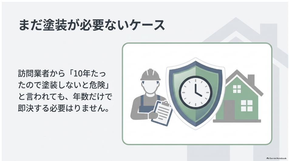 まだ塗装が必要ないケースと年数だけで即決しない考え方