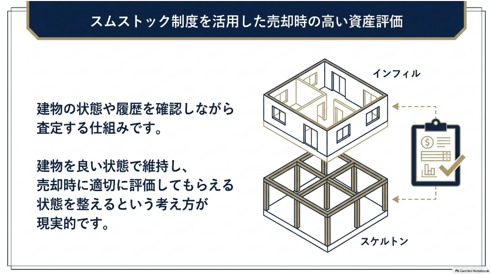 スムストックのスケルトンとインフィルを分けて査定する考え方