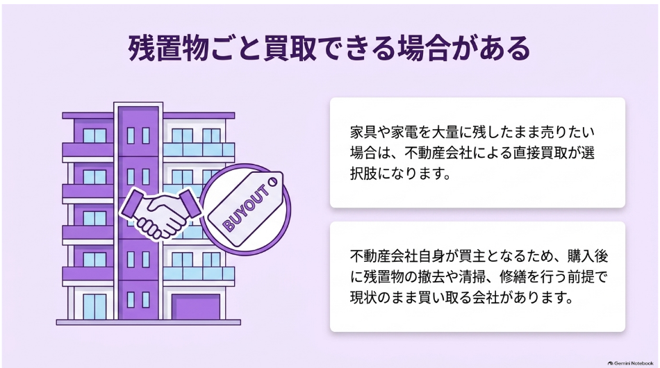 残置物を残したまま不動産会社が直接買い取るケース
