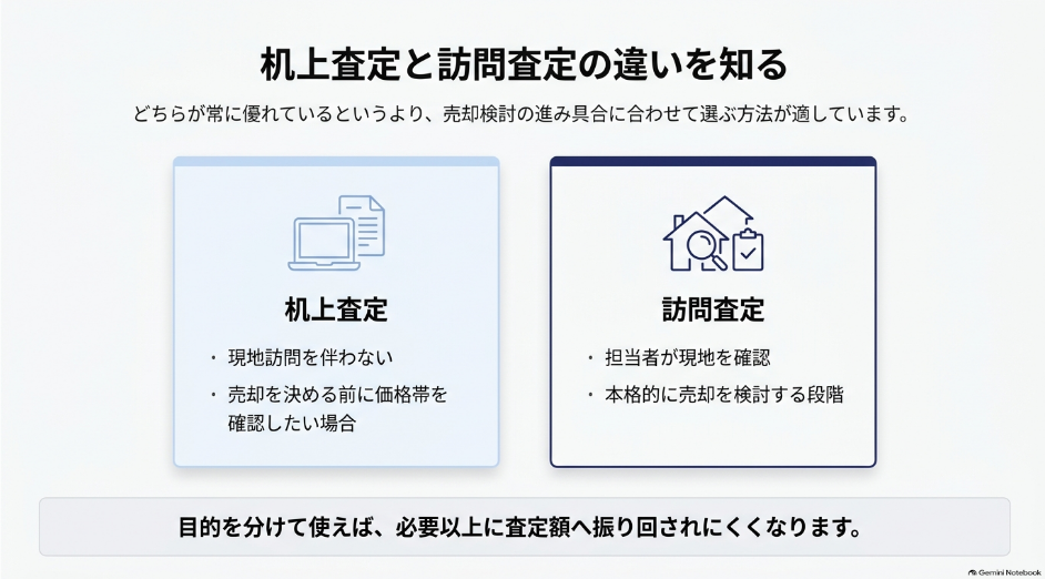 机上査定と訪問査定の違いと使い分け